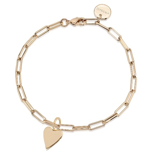 Small Heart Charm Bracelet - 10"