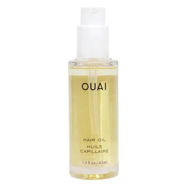 OUAI Hair Oil - Hair Heat Protectant Oil for Frizz Control - Adds Hair Shine and Smooths Split Ends - Color Safe Formula - Paraben, Phthalate and Sulfate Free (1.5 oz)