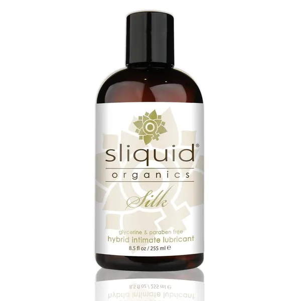 Sliquid Organics Silk - Aloe & Silicone Hybrid Lube - 8.5oz Bottle