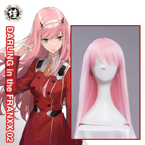 【Pre-sale】UWOWO Anime DARLING in the FRANXX Cosplay Wig Zero Two CODE:002 100cm Pink Hair