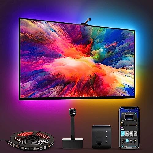 Govee Envisual TV LED Backlight with Camera, RGBIC Wi-Fi TV Backlights for 55-65 inch TVs, Works with Alexa & Google Assistant, App Control, Music Sync Lights, H6199