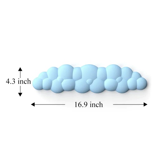 Cloud Keyboard Wrist Rest with Memory Foam - blue long