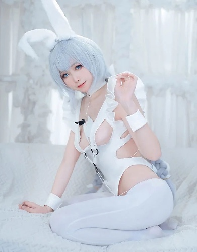 Angel Bunny Bodysuit Cosplay Set - M