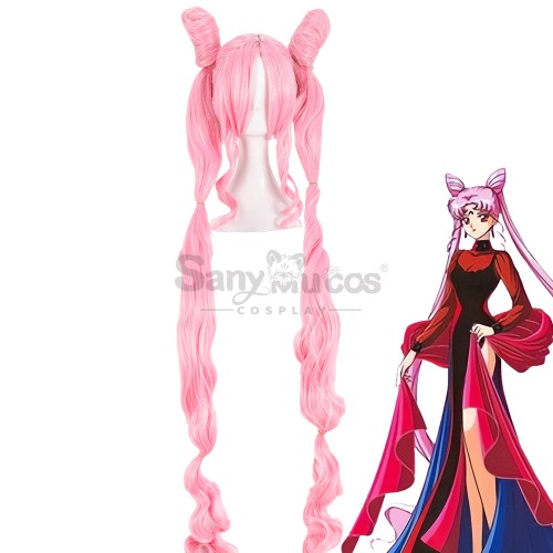 【In Stock】Anime Sailor Moon Cosplay Adult Sailor Chibi Moon Chibiusa Tsukino Cosplay Wig