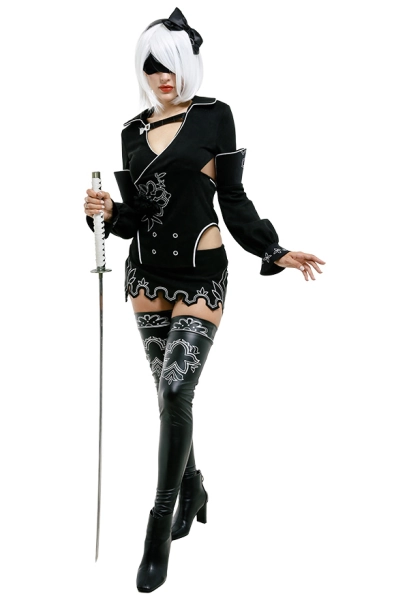 NieR Reincarnation 2B Backless Dress Cosplay Costume