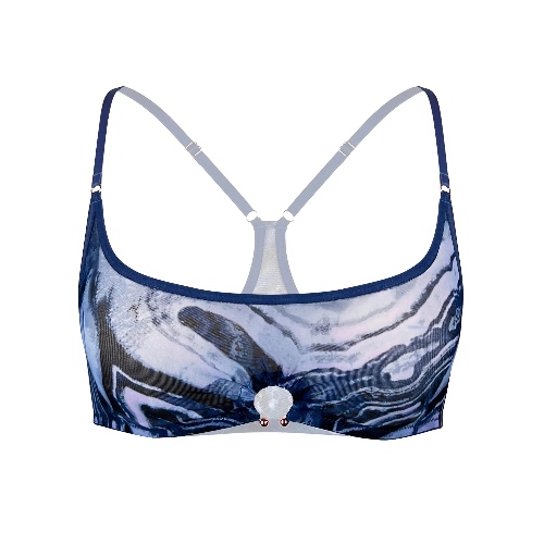 Storm Scoop Neck Bralette - S / Storm
