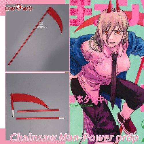 【In Stock】Uwowo Chainsaw Man Cosplay Props Power Prop Red Sickle Cosplay Props