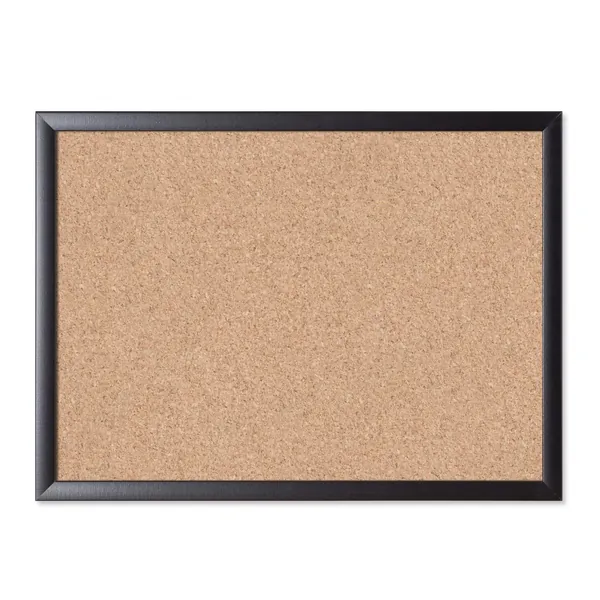 U Brands Cork Bulletin Board, 23" x 17", Black Wood Frame (026U00-01)
