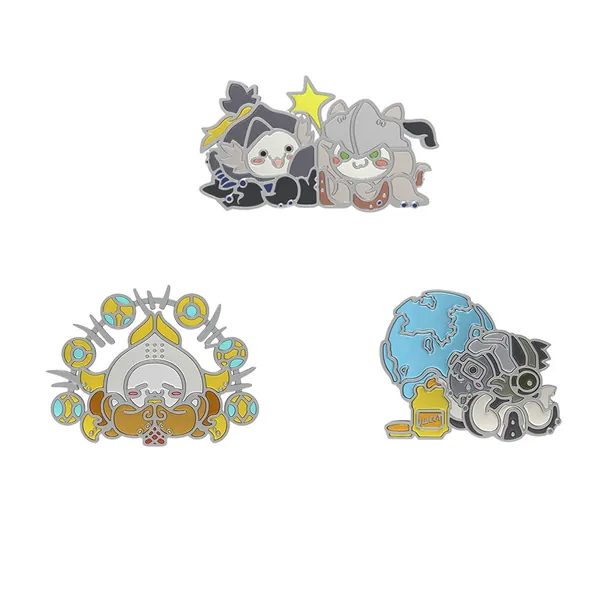 Overwatch PachiMarchi Button Pins Gamer Gear Heroes Metal Badge Decal 1PCS