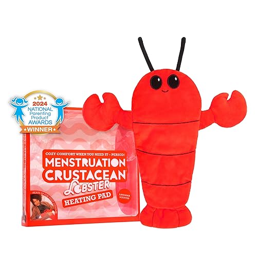 Menstruation Crustacean Lobster – The Original Viral Cuddly & Cute Plush Lavender Scented Heating Pad for Cramps - Lobster