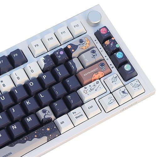 ZXMICYFA Keycaps, 143 Keys Dye-Sublimation PBT Keycap Set Cherry Profile Keycap with 7U Spacebar for ASIN Layout Cherry Gateron MX Switches Mechanical Keyboard - Black