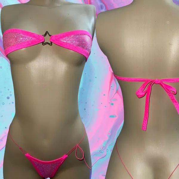 PINK HOLOGRAPHIC Micro Dropkinis