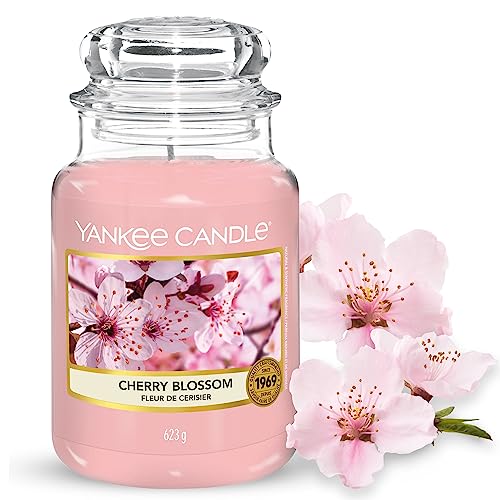 Yankee Candle Scented Candle, Cherry Blossom Large Jar Candle, Long Burning Candles: up to 150 Hours, Scented Candles Gifts for Women - L - Cherry Blossom