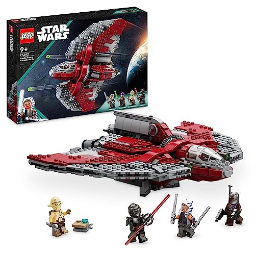 LEGO Star Wars Ahsoka Tano's T-6 Jedi Shuttle Set, Buildable Toy Starship for 9 Plus Year Old Boys & Girls, with 4 Minifigures incl. Sabine Wren and Marrok with Lightsabers, Ahsoka Series Gift 75362 - Single