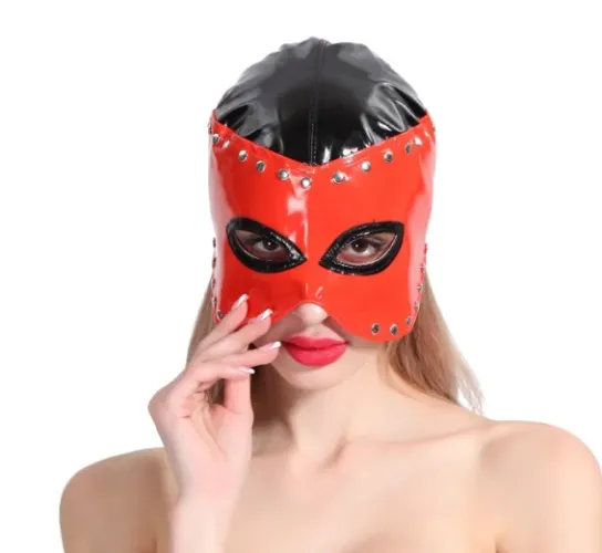 Red PVC Privacy Mask