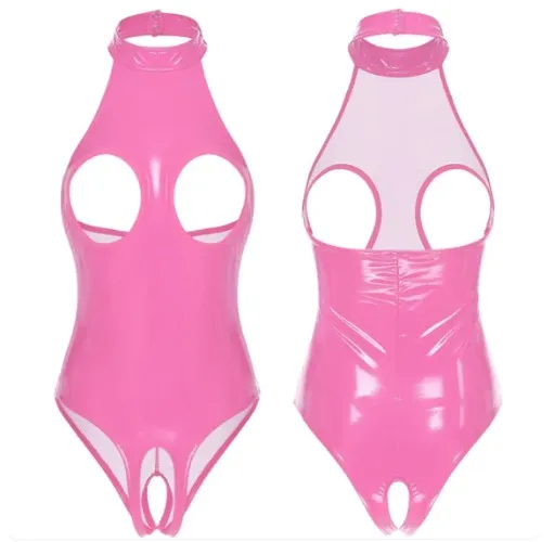 Pink Crotchless Teddy - For Jade