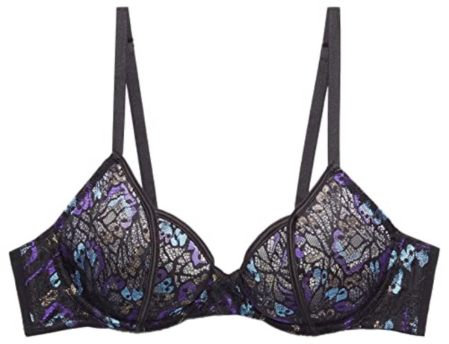 Savage x Fenty Womens Butterfly Wings Unlined Lace Tulip Cup Bra - Missy - 34B - Wave Rider Blue