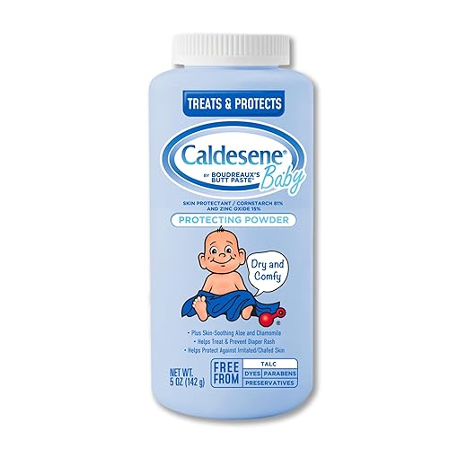 Caldesene Cornstarch Baby Powder with Zinc Oxide, Talc-Free Baby Powder, 5 Oz - 5 Ounce (Pack of 1)