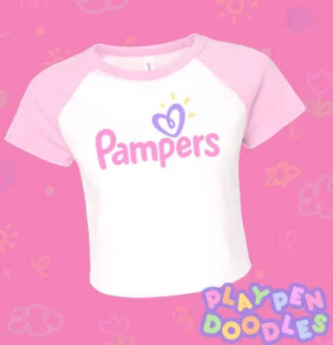 LOGO CROP SHIRT | LARGE / PASTEL