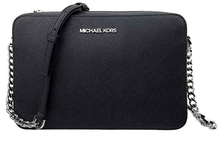 Michael Kors Women's Jet Set Item Lg Crossbody - Black/Silver