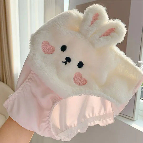 Kawaii Rabbit Bear Plush Panties SE22539 | M / Rabbit