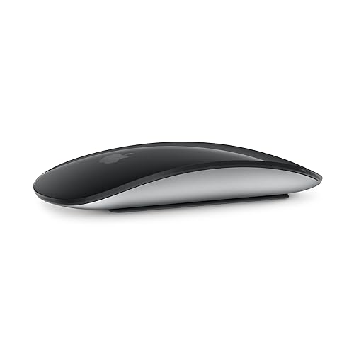 Apple Magic Mouse: Wireless, Bluetooth, Rechargeable. Works with Mac or iPad; Multi-Touch Surface - Black - Black - Lightning