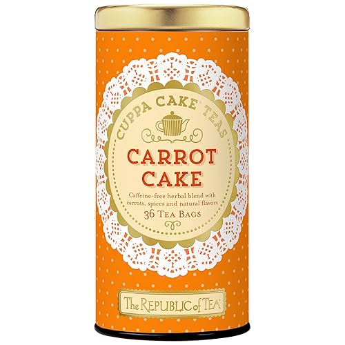 The Republic of Tea — Carrot Cake Cuppa Cake Tea, 36 Tea Bags, Caffeine-Free - 36 Count (Pack of 1)