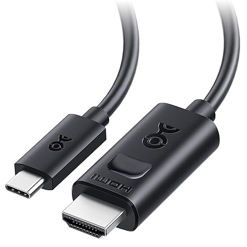 Cable Matters USB C to HDMI 2.1 Cable 6 ft, Support 4K@240Hz and 8K@60Hz, HDR - Thunderbolt 4, Thunderbolt 5, USB 4 Compatible with MacBook Pro, XPS, ThinkPad - Max Resolution on macOS is 4K 60Hz - 6 Feet