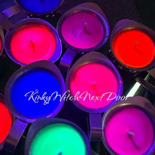 Blacklight wax play candles 