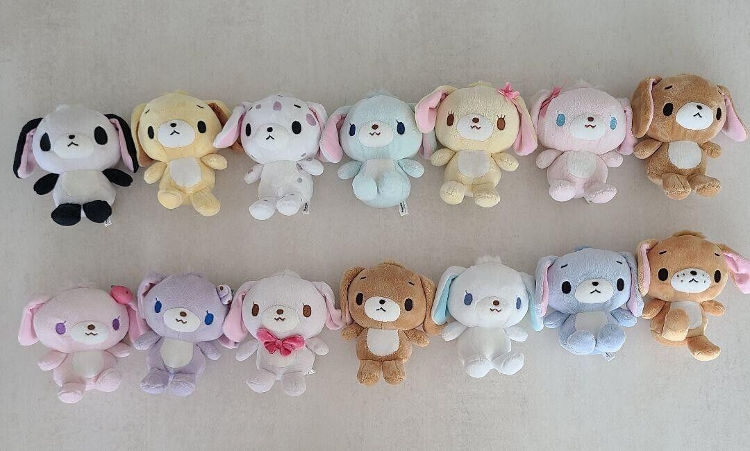 Sanrio Sugarbunnies Plush 2008 lot 14 Shirousa Kurousa Mintusa Hanausa Pandausa