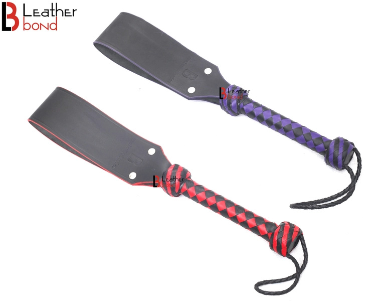 Spanking BDSM Paddle Slapper Thick, Medium Weight Hand Made 2 layer Real Cowhide Saddle Leather