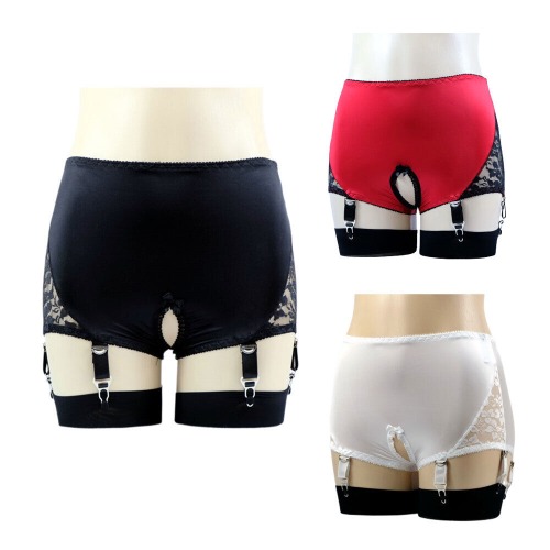 Crotchless Garter Belt Panties