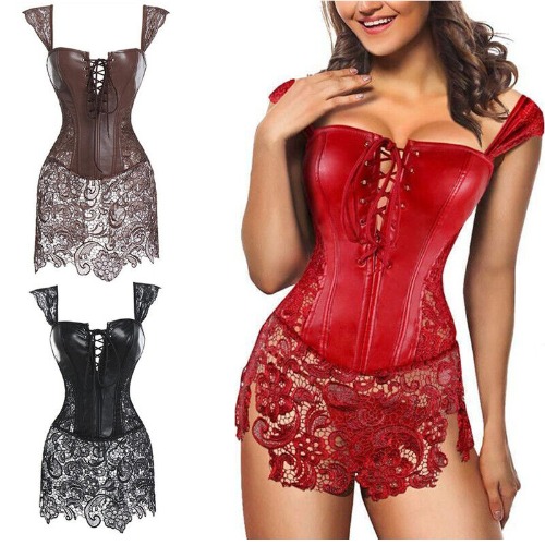 Red Leather Corset