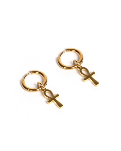 Ankh (Earrings) - Gold / Pair