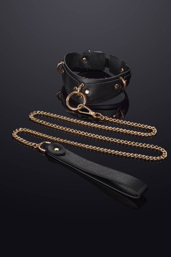 Leto Leather Collar Choker and Leash Set