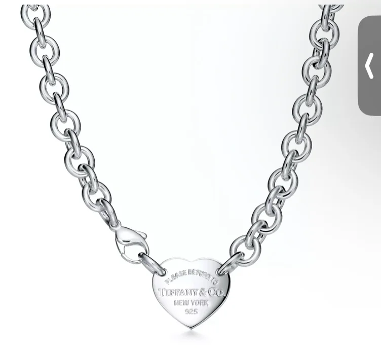 Return to Tiffany® Heart Tag Chain Link Choker in Silver