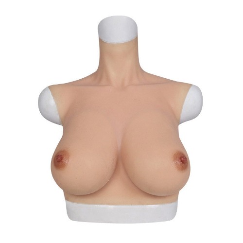 H Cup Breasts East West Shape | silicone gel / caucasian / mold lines removal