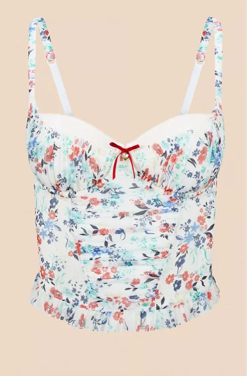Buy Brigitta Bustier, White Floral - Order BUSTIER-LINGERIE online - Victoria's Secret US
