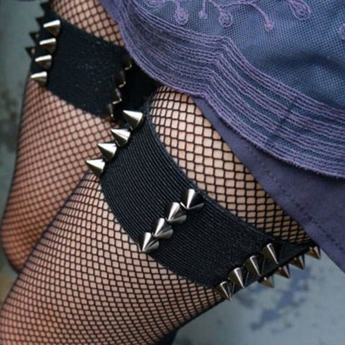 'Spiked' Leg Garter Pair