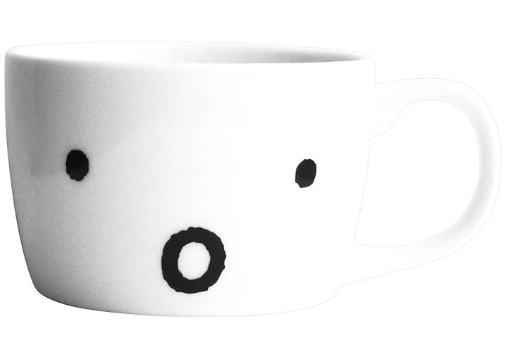 Dick Bruna Miffy Simple Face Miffy Surprise Mug, 8.1 fl oz (230 ml), White 401103