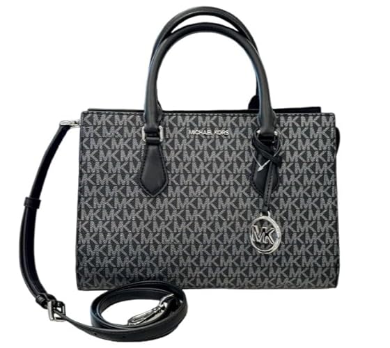 Michael Kors handbag for women Sheila satchel medium (Black Signature)