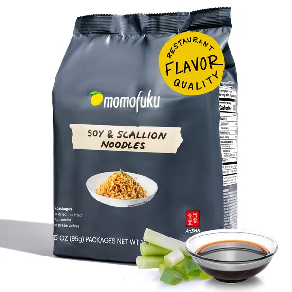 Momofuku Soy & Scallion Ramen Noodles by David Chang, 5 Servings, Ramen, Asian Snacks