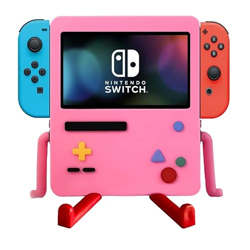 IRISFLY Stand for Nintendo Switch Accessories,Portable Dock Playstand for Nintendo Switch OLED Cute Case Decor (Pink) - Pink