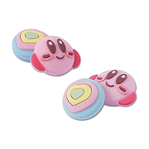 PERFECTSIGHT Cute Thumb Grip Caps Compatible with Nintendo Switch/Switch OLED/Switch Lite Console, Kawaii Soft Silicone Analog Stick Button Cover for NS Joycon Controller, 4PCS Joystick Cover (Kirby) - Pink Kirby