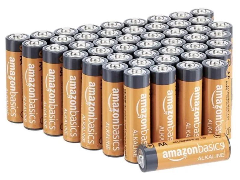 Amazon Basics 48 Pack AA High-Performance Alkaline Batteries, 10-Year Shelf Life, Easy to Open Value Pack