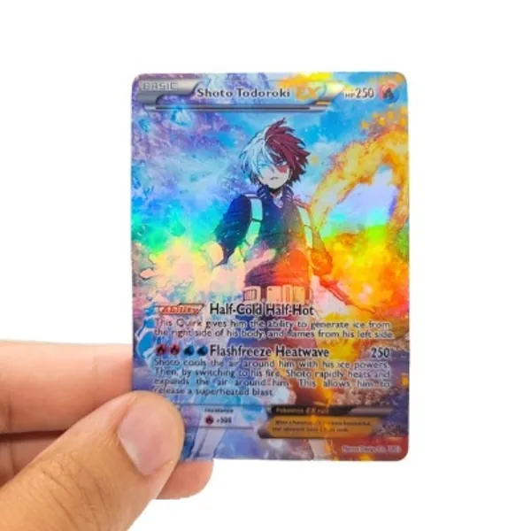 Shoto Todoroki Holographic Pokemon Card  My Hero Academia  | Etsy