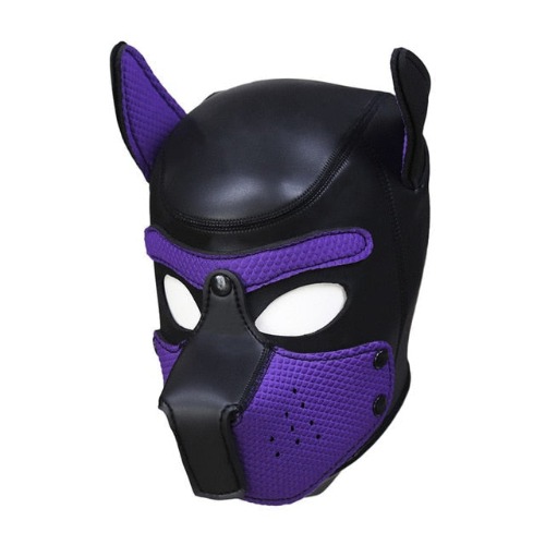 Colored Puppy Play Mask (8 Colors) - Purple Mens
