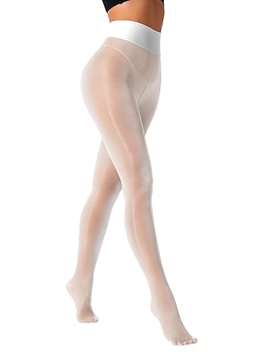 VEBZIN Pantyhose Sheer Tights for Women Nude Silk Reflections High Waisted Sheer Pantyhose