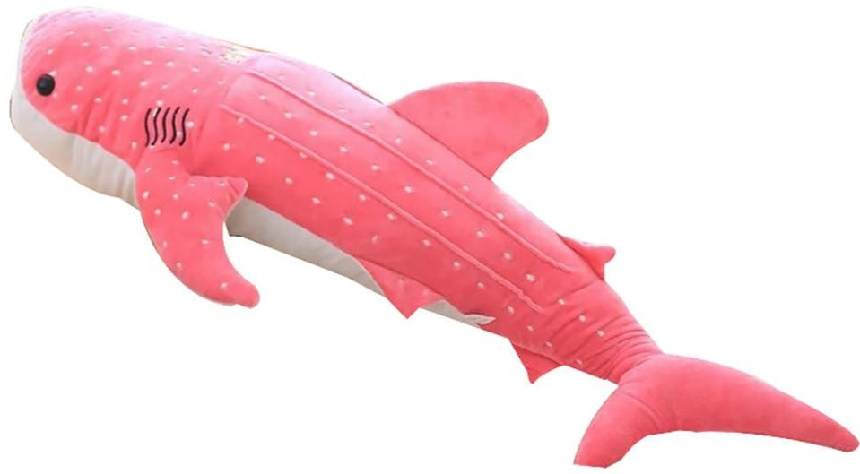 Whale Shark Pushie (3 COLORS, 5 SIZES) - Pink / 30" / 75 cm