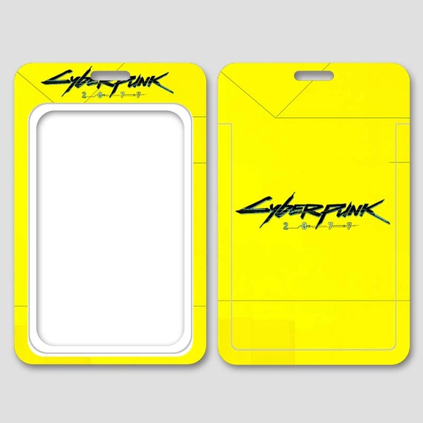 Cyberpunk 2077 Card Holder Sci-Fi Student Card Holders Cyberpunk Lanyard Necklace - B / Long Necklace